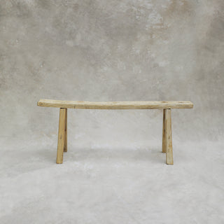 Margot Vintage Light Elm Bench, c. 1940